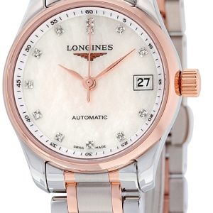 Longines Damklocka L2.128.5.89.7 Master Vit/Stål Ø25.5 mm