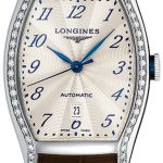 longines damklocka l2.142.0.70.4 evidenza silverfärgad/läder