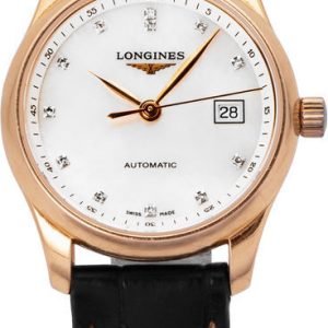 Longines Damklocka L2.257.8.87.3 Master Vit/Läder Ø29 mm
