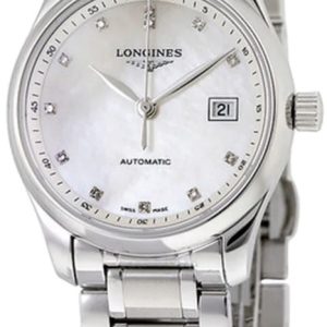 Longines Damklocka L2.357.4.87.6 Master Vit/Stål Ø34 mm
