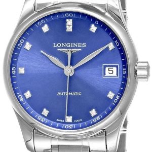 Longines Damklocka L2.357.4.98.6 Master Collection Blå/Stål Ø34 mm