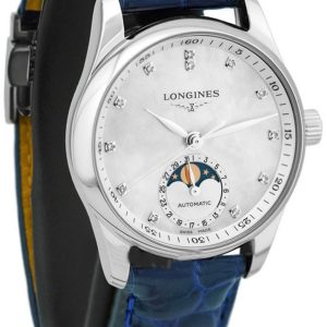 Longines Damklocka L2.409.4.87.0 Master Vit/Läder Ø34 mm