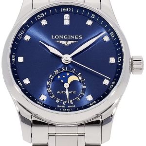 Longines Damklocka L2.409.4.97.6 Master Blå/Stål Ø34 mm