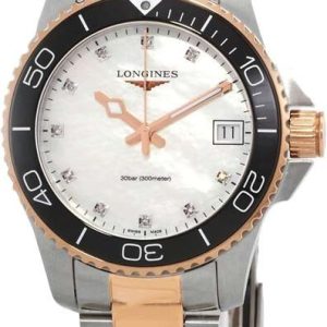 Longines Damklocka L3.370.3.89.6 Hydroconquest Vit/Roséguldstonat