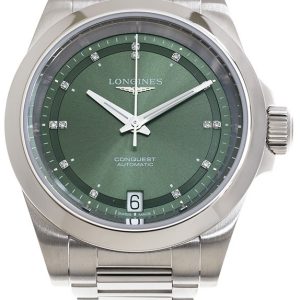 Longines Damklocka L3.430.4.07.6 Conquest Grön/Stål Ø34 mm