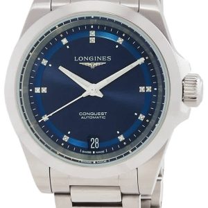 Longines Damklocka L3.430.4.97.6 Conquest Blå/Stål Ø34 mm