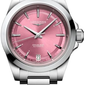 Longines Damklocka L3.430.4.99.6 Conquest Rosa/Stål Ø34 mm