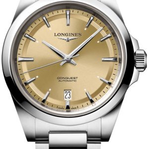 Longines Damklocka L3.720.4.62.6 Conquest Champagnefärgad/Stål Ø38