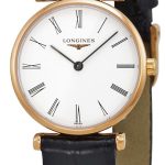 longines damklocka l4.209.1.91.2 grande classique vit/läder ø24 mm