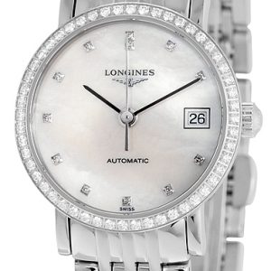 Longines Damklocka L4.309.0.87.6 Elegant Vit/Stål Ø25.5 mm