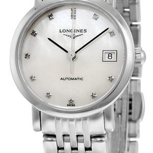 Longines Damklocka L4.309.4.87.6 Elegant Vit/Stål Ø25.5 mm