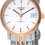 longines damklocka l4.309.5.12.7 elegant vit/18 karat roséguld