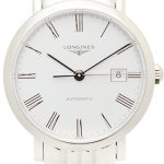 longines damklocka l4.310.4.11.6 elegant vit/stål ø29 mm