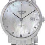 longines damklocka l4.310.4.87.6 elegant vit/stål ø29 mm