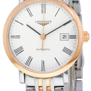 Longines Damklocka L4.310.5.11.7 Elegant Vit/18 karat roséguld Ø29