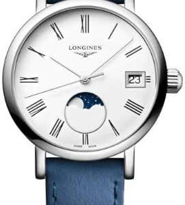 Longines Damklocka L4.330.4.11.2 Elegant Vit/Läder Ø30 mm