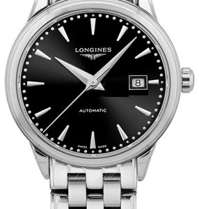 Longines Damklocka L4.374.4.59.6 Flagship Svart/Stål Ø30 mm