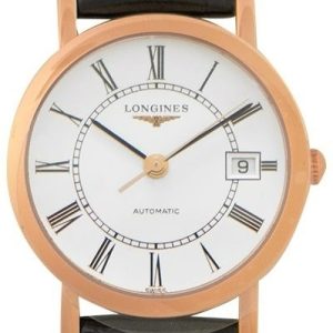 Longines Damklocka L4.378.8.11.4 Elegant Vit/Läder Ø27.2 mm