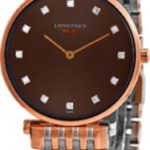 longines damklocka l4.512.1.67.7 la grande classique de brun/stål