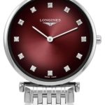 longines damklocka l4.512.4.91.6 la grande classique de röd/stål