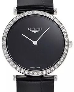 Longines Damklocka L4.523.0.50.2 La Grande Classique De Svart/Läder