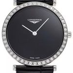 longines damklocka l4.523.0.50.2 la grande classique de svart/läder
