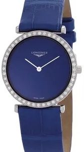 Longines Damklocka L4.523.0.90.2 La Grande Classique De Blå/Läder