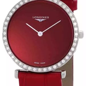 Longines Damklocka L4.523.0.91.2 La Grande Classique De Röd/Läder