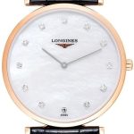 longines damklocka l4.709.1.88.2 la grande classique de vit/läder