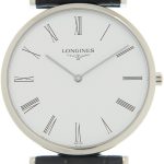 longines damklocka l4.709.4.21.2 la grande classique de vit/läder