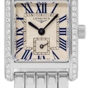 Longines Damklocka L5.200.0.71.6 Mini DolceVita Vit/Stål 29x21.5 mm