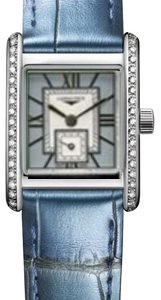 Longines Damklocka L5.200.0.95.2 Mini DolceVita Blå/Läder 29x21.5 mm