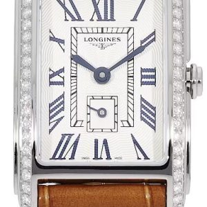 Longines Damklocka L5.255.0.71.4 Dolcevita Silverfärgad/Läder