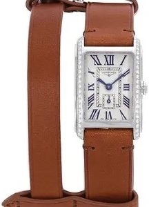 Longines Damklocka L5.255.0.71.b Dolcevita Silverfärgad/Läder