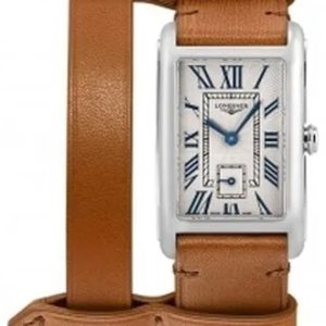 Longines Damklocka L5.512.4.71.b Dolcevita Silverfärgad/Läder
