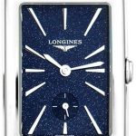 longines damklocka l5.512.4.93.2 dolcevita blå/läder