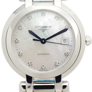 Longines Damklocka L8.113.4.87.6 PrimaLuna Vit/Stål Ø30 mm