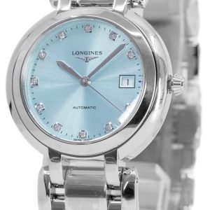 Longines Damklocka L8.113.4.90.6 PrimaLuna Blå/Stål Ø30 mm