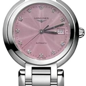 Longines Damklocka L8.113.4.99.6 PrimaLuna Rosa/Stål Ø30 mm