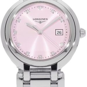 Longines Damklocka L8.122.4.99.6 PrimaLuna Rosa/Stål Ø30 mm