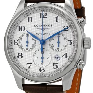 Longines Herrklocka L2.759.4.78.3 Master Silverfärgad/Läder Ø42 mm