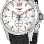 longines herrklocka l3.717.4.76.9 conquest v.h.p. silverfärgad/gummi