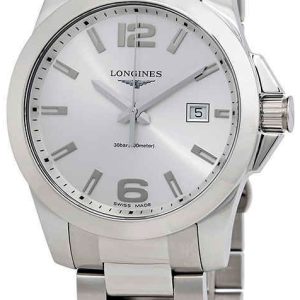 Longines Herrklocka L3.759.4.76.6 Conquest Silverfärgad/Stål Ø41 mm
