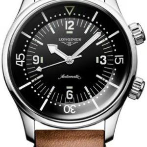 Longines Herrklocka L3.764.4.50.0 Legend Diver Svart/Läder Ø39 mm