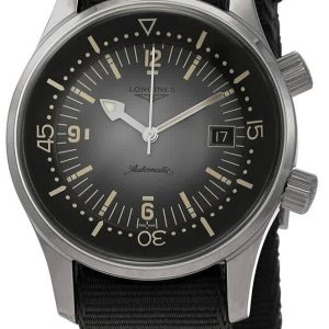 Longines Herrklocka L3.774.4.70.2 Legend Diver Grå/Textil Ø42 mm