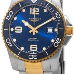 longines herrklocka l3.781.3.96.7 hydroconquest blå/stål ø41 mm