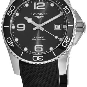 Longines Herrklocka L3.781.4.56.9 Hydroconquest Svart/Gummi Ø41 mm