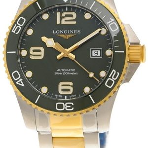 Longines Herrklocka L3.782.3.06.7 HydroConquest Grön/Stål Ø43 mm