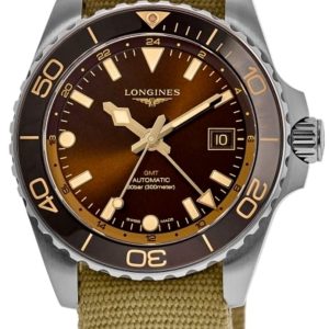 Longines Herrklocka L3.790.4.66.2 Hydroconquest Brun/Textil Ø41 mm