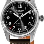 longines herrklocka l3.810.4.53.0 spirit svart/läder ø40 mm